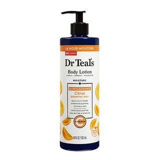 Dr Teal's Shea Sugar Scrub, Citrus, Vitamin C & Essential Oil - 538ml and Vitamin C Body Lotion 532ml