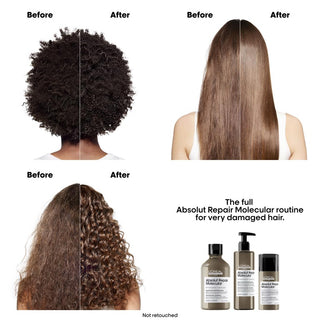L’Oreal Professionnel | Absolut Repair Molecular Hair Shampoo, Sulfate-free, Repair Damage & Restore Strength, For All Damaged Hair Types, SERIE EXPERT, 300ml