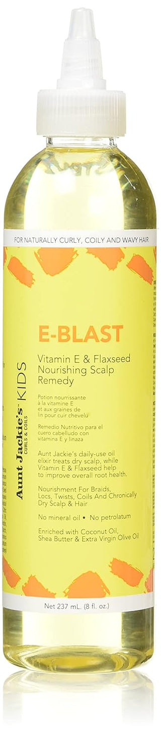 Aunt Jackie's Kids E-Blast Daily Oil for Dry Scalp, Vitamin E and Flaxseed Nourishing Scalp Remedy 237ml