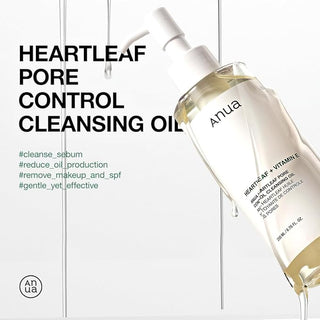 Anua Heartleaf Pore Control Cleansing Oil for Face, Makeup Blackhead Remover, Korean Skin Care, 200ml