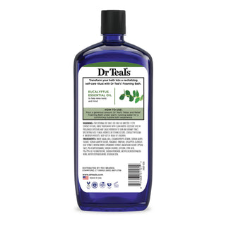 Dr Teal's Pure Epsom Salt Foaming Bath, Relax & Relief, Eucalyptus & Spearmint - 1000ml | Dr Teal’s