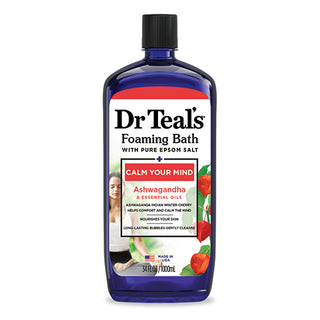 Dr Teal's Calm Your Mind Foaming Bath with Ashwagandha - 1000ml | Dr Teal’s