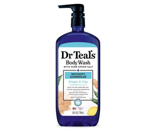 Dr Teal’s Body Wash with Pure Epsom Salt + Detoxify & Energize with Ginger & Clay Essential Oils - 710ml