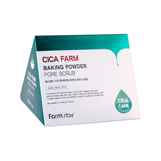 Farmstay Cica Farm Baking Powder Pore Scrub for exfoliation and pore cleansing.