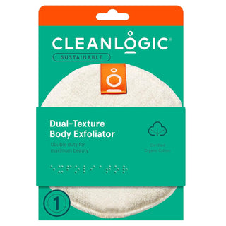 Cleanlogic Dual Texture Body Exfoliator, Certified Organic, 1 Each (Pack Of 6)