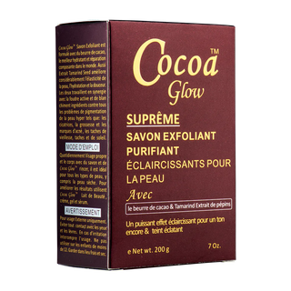 Cocoa Glow Supreme Exfoliating Purifying Bar Soap, 200g