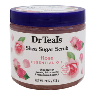 DR TEAL'S SHEA SUGAR SCRUB WITH ROSE ESSENTIAL OIL - 538G Perfect Trust Beauty