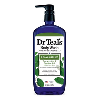 Dr Teal’s Body Wash + Relax & Relief Eucalyptus & Spearmint Essential Oils, 710ml