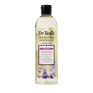 Dr Teal's Moisturizing Soothe & Sleep Bath and Body Oil with Lavender Oil, 260ml