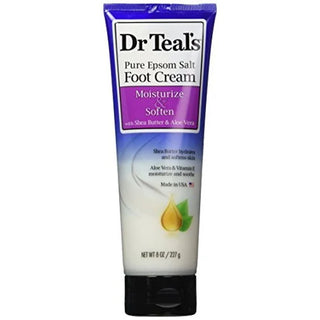 Dr Teal's Pure Epsom Salt Foot Cream with Shea Butter & Aloe Vera, 170ml