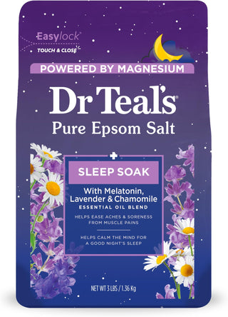 Dr Teal’s Pure Epsom Salt Melatonin Sleep Soak with Essential Oil Blend, 1,360ml