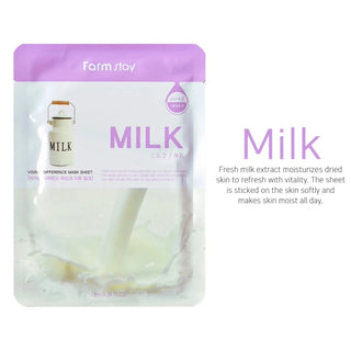 Farmstay Visible Difference Mask Sheet 23ml Milk