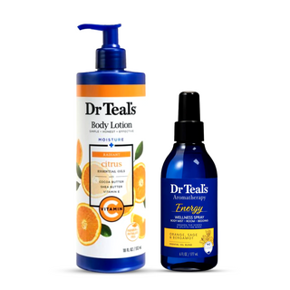 Dr Teal's Vitamin C Body Lotion & Aromatherapy Energy Room Spray Duo