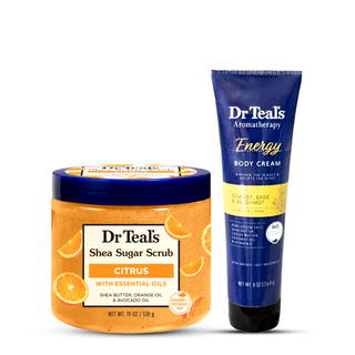 Dr Teal's Vitamin C Body Scrub & Aromatherapy Energy Body Cream