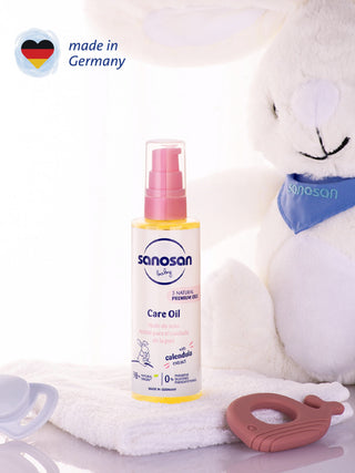 Sanosan Baby Care Oil | With Almond Oil, Organic Olive oil & Sunflower Seed Oil - 100ml