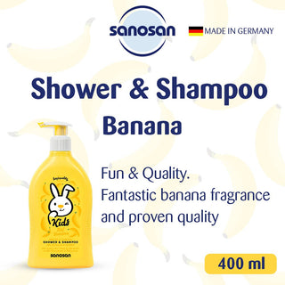 Sanosan Kids Shampoo and Shower Gel with Banana Scent 400ml