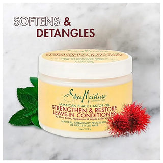 This 312g leave-in conditioner from SheaMoisture is specifically formulated with pure Jamaican Black Castor Oil to restore health to damaged and over-processed hair. It deeply softens and detangles, making hair more manageable while helping to control frizz.