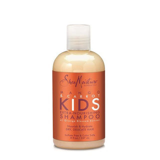 The Shea Moisture Mango & Carrot Kids Extra-Nourishing Shampoo is a gentle cleansing product specifically designed for children's fine and delicate hair. Enriched with natural ingredients like mango butter and carrot oil, this 236g shampoo nourishes, softens, and detangles hair, making it easy to brush and manage.