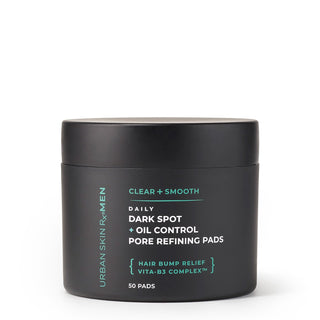 URBAN SKIN RX Mens Daily Dark Spot + Oil Control Pore Refining Pads 50ml