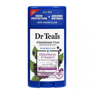 Dr Teal's Aluminum Free Deodorant, Elderberry & Vitamin D, 2.65 oz