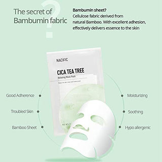 Nacific Cica Tea Tree Relaxing Mask Pack 10pcs 30ml