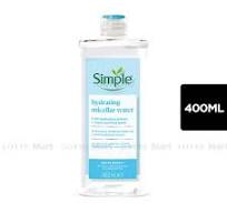 Simple Micellar Soothing Cleansing Water, 400ml