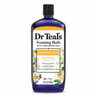 Dr Teal's Foaming Bath Pure Epsom Salt - Chamomile Essential Oil - 1000ml | Dr Teal’s