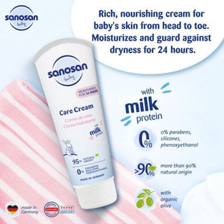 Sanosan Baby Care Cream Tube with Milk Protein, 100 ml