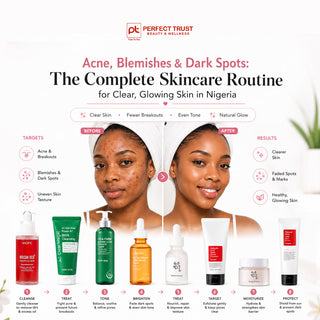 Acne, Blemishes & Dark Spots: The Complete Skincare Routine for Clear, Glowing Skin in Nigeria
