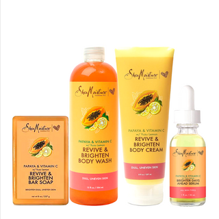 SheaMoisture Papaya & Vitamin C Radiance Bundle: Cleanse, Nourish & Glow Even