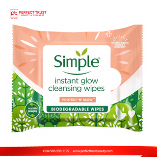 Simple Instant Glow Cleansing Wipes 20Pc