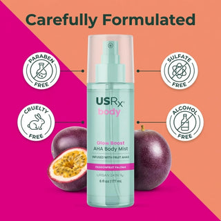 Urban Skin Rx Glow Boost AHA Body Mist Passionfruit Paloma 177ml