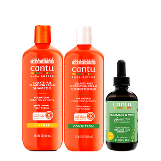 Cantu Hair Care Trio: Strengthening, Hydrating & Cleansing Essentials