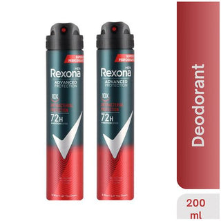 Rexona Men Antibacterial + Invisible 72H Deodorant Spray 200ml (Pack of 2)