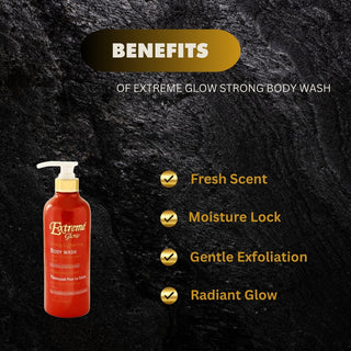 Extreme Glow Strong Lightening Exfoliating Body Wash with Aloe Vera Extract, 750ml