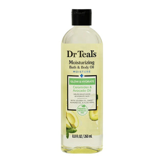 Dr Teal's Glow & Hydrate Moisturizing Bath & Body Oil Ceramide & Avocado 260ml
