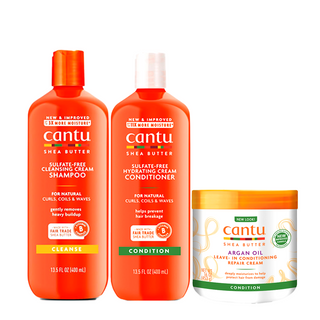 Cantu Complete Care Bundle: Cleanse, Hydrate & Repair