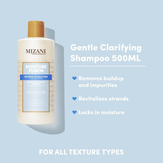 Mizani Moisture Fusion Gentle Clarifying Shampoo - Anti-buildup Clarifying Shampoo | A clarifying shampoo that removes buildup