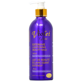 Violet Glow Extensive Lightening Beauty Milk with Sweet Violet Flower Extract & Rice Bran Oil, 500ml