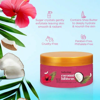 Bodycology Exfoliating Sugar Scrub Coconut & Hibiscus 297ml