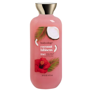 Bodycology 2 In1 Body Wash & Bubble Bath Coconut & Hibiscus 473ml