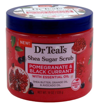 Dr Teal's Pomegranate & Black Current Shea Sugar Scrub with essential oils