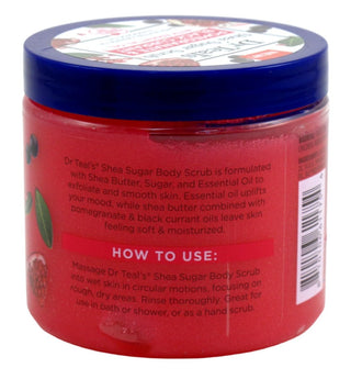 Dr Teal's Pomegranate & Black Current Shea Sugar Scrub with essential oils