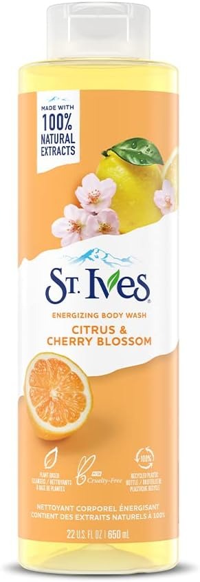 St. Ives Energy Body Wash Citrus & Cherry 650ml