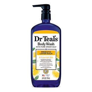 Dr Teal's Body Wash with Pure Epsom Salt, with Prebiotic Lemon Balm & Sage, 710ml