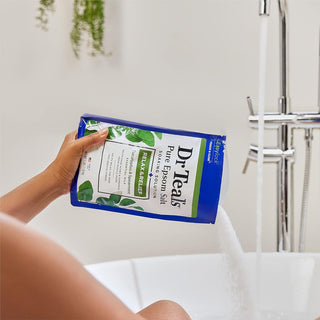 Dr Teal's Epsom Magnesium Salt Soak, Relax & Relief with Eucalyptus and Spearmint 1360ml