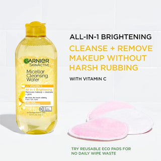 Garnier Micellar Water with Vitamin C, Facial Cleanser & Makeup Remover - 400mL