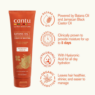 Cantu Ultra Moisture Batana Oil & JBCO Nourishing Leave-In 236ml