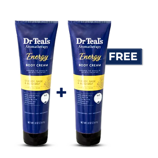 Dr Teal's Energy Body Cream + Orange, Sage & Bergamot + FREE