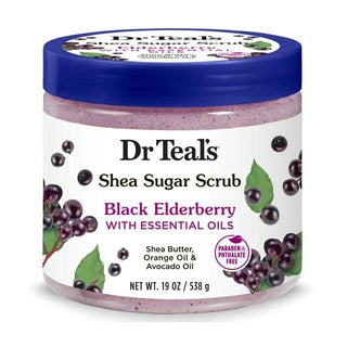 DR TEAL'S SHEA SUGAR SCRUB WITH BLACK ELDERBERRY AND ESSENTIAL OILS - 538G Perfect Trust Beauty